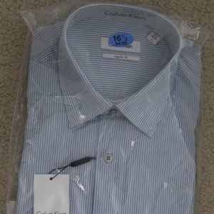 Calvin Klein Mens Blue Dress Shirt 16.5 - NWT